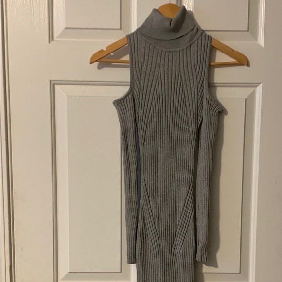 Windsor Grey Sweater Turtle Neck Dress - Picture 7 of 8